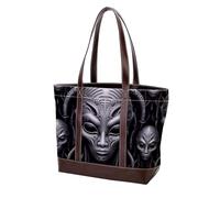 Joli sac à main en cuir durable délavé Alien-89 pour femme avec poignée sur le dessus et poches à fermeture éclair Vert, Multicolore 08, 33.8x12x31cm/13.3x4.7x12.2 in