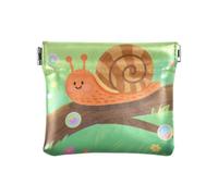 Joli sac à main en cuir PU avec escargot marron - Organisateur de clés décoratif pour homme et femme