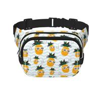 Joli sac banane ananas pour homme et femme, sac banane tendance pour entraînement, course, voyage, randonnée, Noir , Taille unique