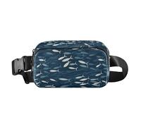 Joli sac banane en forme de poisson de dessin animé pour homme et femme, sac banane avec sangle réglable pour voyage, entraînement, randonnée, multicolore, Taille unique