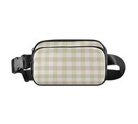 Joli sac banane pour femmes, hommes, adolescents, mini sac de poitrine avec sangle réglable, motif écossais écossais, carreaux jaunes, 20,3 x 13,5 x 5,8 cm, rétro, Buffalo Plaid Tartan écossais