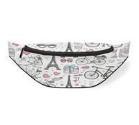 Joli sac banane Tour Eiffel de Paris pour femmes, hommes, enfants, filles, garçons, sac banane pour voyage, sport, course à pied, couleur, M, Organiseur de sac