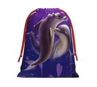 Joli sac cadeau avec cordon de serrage, durable et polyvalent, parfait pour les occasions festives