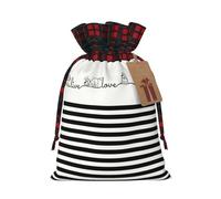 Joli sac de Noël avec cordon de serrage pour fête d'anniversaire de Noël Motif chien de la ferme 12 x 17 cm
