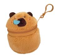 Joli sac de rangement Capybara pour pièces de monnaie, pendentif, casque, sac de rangement en peluche, sac de rangement en forme d'animal de dessin animé, Morve