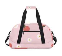 Joli sac de sport à motif pingouins - Sac de sport - Petit sac de voyage pour la nuit, la gymnastique, la danse et le ballet, Motif pêche, 18.9 x 8.7 x 10.6 in, Sacs polochons