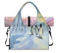 Joli sac de sport Arctic Pingouin pour homme et femme avec compartiment à chaussures pour yoga, gym, voyage, couleur, L, Organiseur de sac