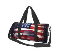 Joli sac de sport avec poche humide et compartiment à chaussures - Motif cochons d'Inde - Pour homme et femme, Drapeau patriotique américain du 4 juillet, Taille unique, Sac de voyage