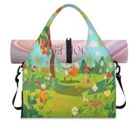 Joli sac de sport Forest Fox avec compartiment à chaussures, sac fourre-tout pour la gym, le yoga, les voyages, couleur, L, Sac de voyage