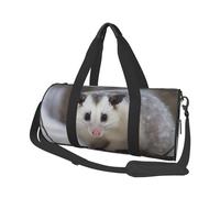 Joli sac de sport imprimé carlin avec poche humide et compartiment à chaussures, sac de voyage pour homme et femme, Opossum in Snow, Taille unique, Sac de voyage