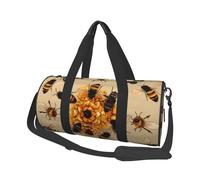 Joli sac de sport imprimé Husky avec poche humide et compartiment à chaussures, sac de voyage pour homme et femme, Honey Bees., Taille unique, Sac de voyage