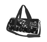 Joli sac de sport imprimé papillon avec poche humide et compartiment à chaussures, sac de voyage pour homme et femme, Touches de piano avec notes de musique., Taille unique, Sac de voyage