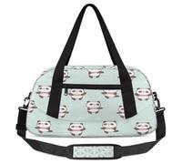 Joli sac de sport léger en forme de panda pour filles et garçons, sac de sport léger pour enfants, petit sac de voyage, sac de danse, Adorable panda, 18.5L x 7.8W x 9.4H