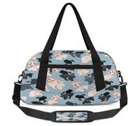 Joli sac de sport léger pour filles et garçons, motif poisson rouge, sac de sport léger pour enfants, petit sac de voyage, sac de danse, Poisson rouge mignon, 18.5L x 7.8W x 9.4H