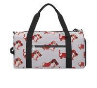 Joli sac de sport romantique avec teckels - Sac fourre-tout léger pour homme et femme - Blanc - Taille unique, blanc, Taille unique