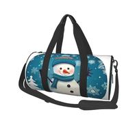 Joli sac de voyage de Noël avec poche et sangle réglable - Motif bonhomme de neige - Pour homme et femme - Noir - Taille unique - Noir - Taille unique, Noir , Taille unique, Mode