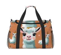 Joli sac de voyage imprimé lama pour homme et femme, sac de voyage pour le sport, l'extérieur, la gym et la pêche, Noir , Taille unique, Sac de voyage