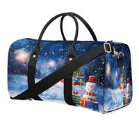 Joli sac de voyage Merry Christmas pour femmes, hommes, filles, garçons, week-end, sac de nuit, 22,7 L, sac fourre-tout pour le sport, la gym, le yoga, couleur, 22.7L, Organiseur de sac