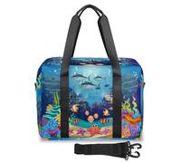 Joli sac de voyage océan, monde sous-marin, pour femmes, hommes, filles, garçons, sac de week-end, sac fourre-tout de 32 L, grand sac fourre-tout pour voyage, sport, salle de sport, couleur, Big,