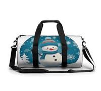 Joli sac de voyage pour homme et femme avec compartiment à chaussures, poche humide, style dessin animé, bonhomme de neige, flocon de neige, 45 cm/22,9 cm/22,9 cm, Style :, 17.7in/9in/9in