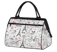Joli sac de voyage tour Eiffel de Paris pour femmes, hommes, enfants, garçons, filles, week-end, sac fourre-tout de 24 l pour le sport, la gym, le yoga, couleur, Big, Organiseur de sac