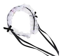 Joli serre-tête Anime Maid Cosplay Bandeau Volanté Dentelle Bandeau Fait à la Main Ruban Bowknot Accessoire Cheveux Vintage Bandeau pour Femme