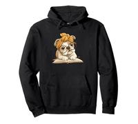 Joli Serre-tête de Livre de Lecture Bulldog Sweat à Capuche