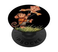 Joli Singe Mouche cerf-Volant pour Les Amateurs de Vent PopSockets PopGrip Adhésif