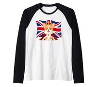 Joli Souvenir de Voyage Royal Corgi Drapeau du Royaume-Uni Europe Manche Raglan