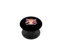Joli Souvenir de Voyage Royal Corgi Drapeau du Royaume-Uni Europe PopSockets PopGrip Adhésif