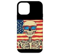 Joli Squelette en Costume du 4 Juillet Coque pour iPhone 12 Mini