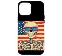 Joli Squelette en Costume du 4 Juillet Coque pour iPhone 12 Pro Max