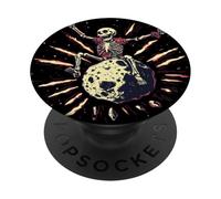Joli squelette qui prend le contrôle du cosmos PopSockets PopGrip Adhésif
