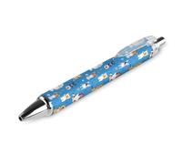 Joli stylo à bille rétractable, empreinte de patte de chien, extra fin, 0,5 mm, encre noire, rechargeable ultra lisse, stylo à bille pour femmes, hommes, adolescents et enfants