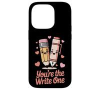 Joli Stylo Crayon You're The Write Valentines Day Coque pour iPhone 14 Pro