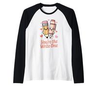 Joli Stylo Crayon You're The Write Valentines Day Manche Raglan
