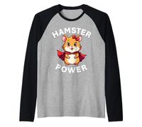 Joli super héros Hamster Power Girl Furry Friend Manche Raglan