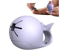 Joli support de vernis à ongles en silicone en forme de baleine lavande - Support anti-déversement pour manucure, pédicure et nail art, organiseur réutilisable et outil de présentation, accessoire