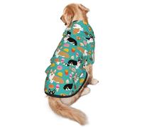Joli sweat à capuche doux imprimé corgi pour chiens de taille moyenne à grande, chaud et respirant, facile à porter par temps froid
