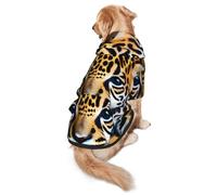 Joli sweat à capuche doux imprimé Jaguar pour chiens de taille moyenne à grande, chaud et respirant, facile à porter par temps froid