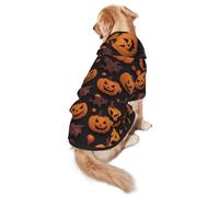 Joli sweat à capuche doux pour chien avec imprimé Halloween pour chiens de taille moyenne à grande, chaud et respirant, facile à porter par temps froid
