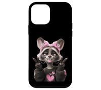 Joli Symbole de Paix en Forme de Raton Laveur pour Amoureux des Animaux Coque pour iPhone 12 Mini