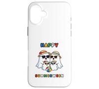 Joli t-Shirt de Plage Happy Summerween Family Ghost pour Halloween Coque pour iPhone 16 Plus