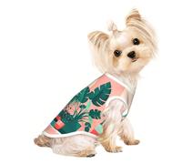 Joli t-shirt respirant sans manches motif plantes vertes en pot M pour petits chiens et chats, doux, confortable, élégant