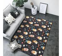Joli tapis à imprimé pingouin de dessin animé pour salon, chambre à coucher, tapis doux lavable et antidérapant pour décoration de chambre à coucher, 203 x 147,3 cm