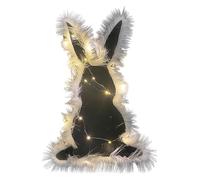 Joli tapis de lapin - Tapis amusant de la zone de Pâques avec lumières | 60 x 34 x 0,5 cm Lumineux Tapis animal frit - Tapis drôle pour la décoration de Pâques, Tapis d'animaux rôtis lumineux, Tapis