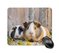 Joli tapis de souris carré GuineaPig avec base en caoutchouc antidérapant 25 x 30 cm ultra fin pour ordinateur portable, accessoires de bureau