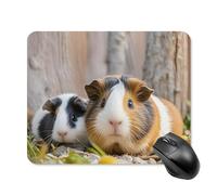 Joli tapis de souris carré GuineaPig avec base en caoutchouc antidérapant, ultra fin, 20 x 25 cm, pour ordinateur portable, accessoires de bureau