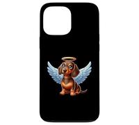 Joli teckel angélique avec ailes Coque pour iPhone 13 Pro Max
