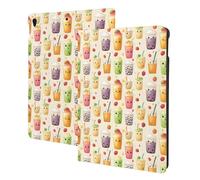 Joli thé au lait imprimé coloré compatible avec iPad Air 3ème génération, étuis de tablette compatibles avec iPad Pro 10,5", veille/réveil automatique, support folio